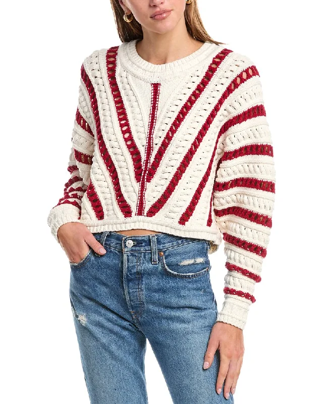ba&sh Gardy Sweater Boat Neck Shawl Collar Notched Collar