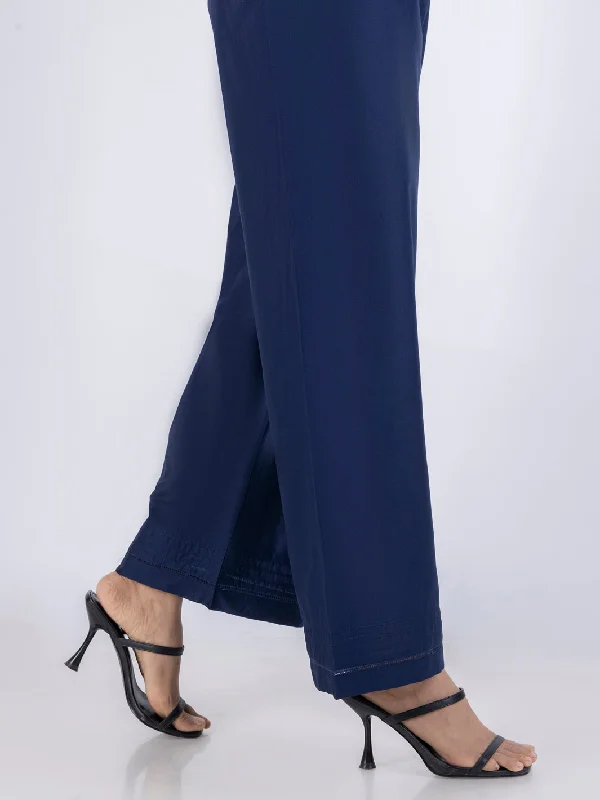 Blue Dyed Trousers - AL-T-742 Trousers Culottes Wide Leg