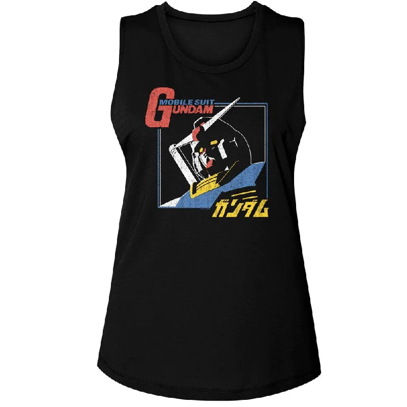 MOBILE SUIT GUNDAM Tank Top, Bold mesh tank top