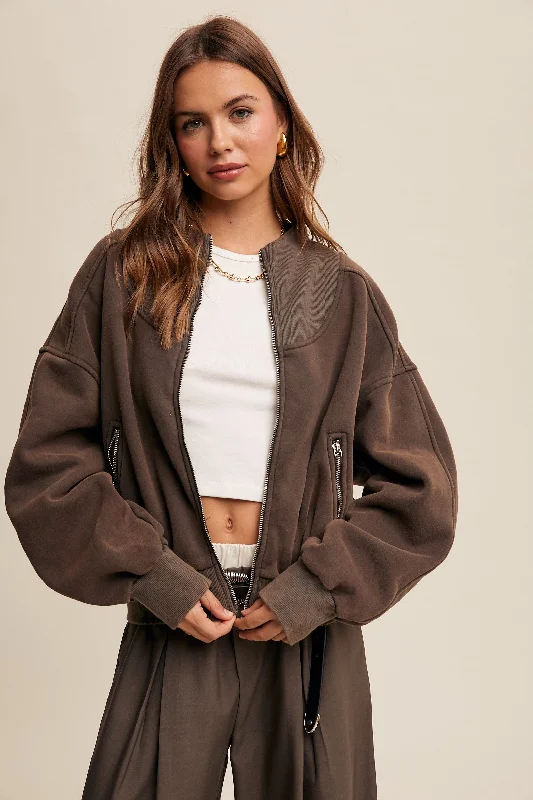Giada Jacket Zippered Front Buttoned Front Snap Front