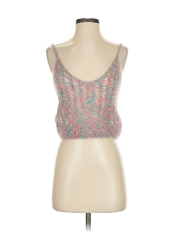 Sweater Vest Spandex Blend Rayon Blend Denim Blend