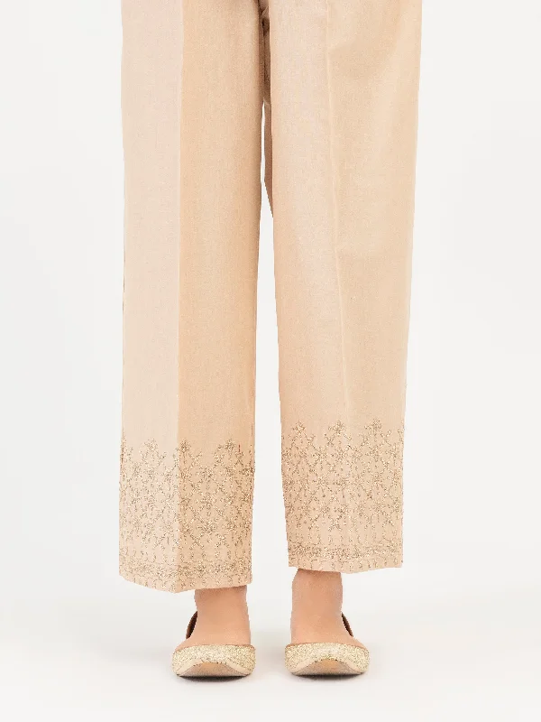 Cambric Trouser-Embroidered (Pret) Trousers fashionable chic