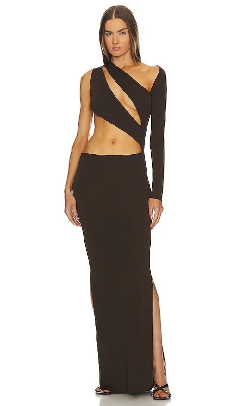 Aya Muse Actin Dress in Chocolate
