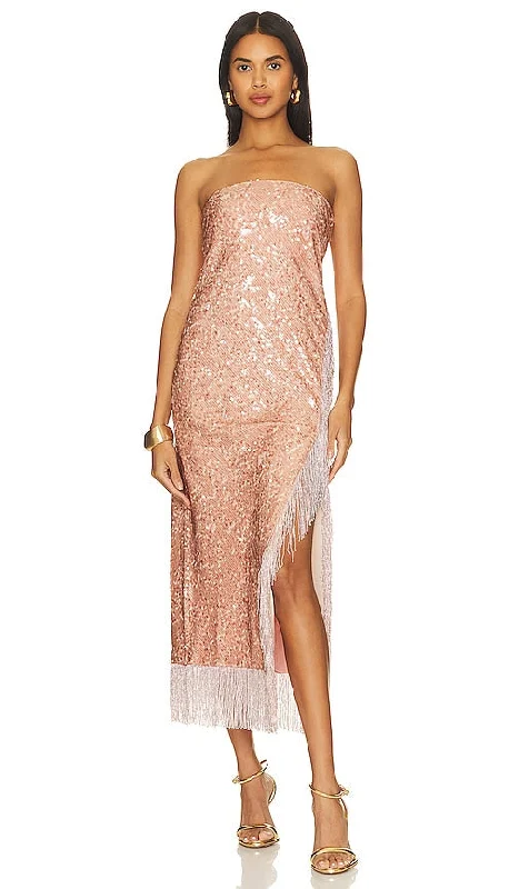 Cinq a Sept Amora Gown in Metallic Neutral