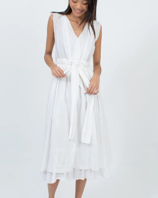 Cream Silk Dress