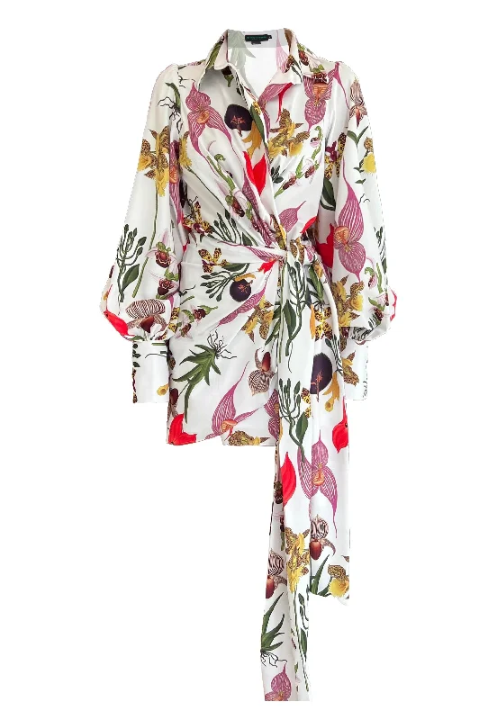 Filosofia Dress In Botanica White Print