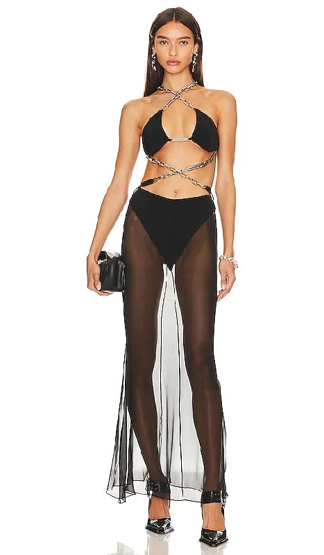 Hardware LDN Rada V Chain Dress in Black