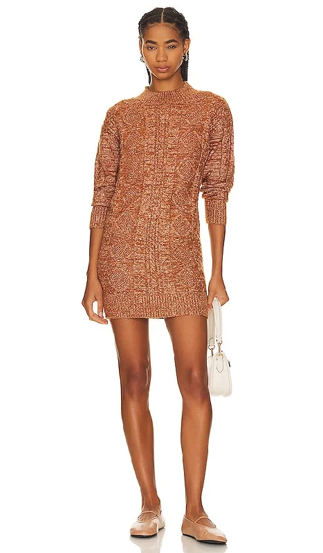 HEARTLOOM Cole Dress in Burnt Orange