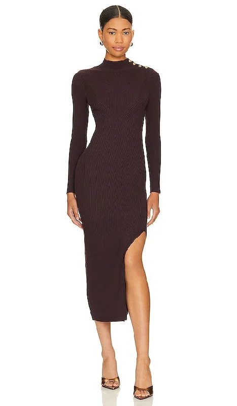HEARTLOOM Naima Dress in Chocolate