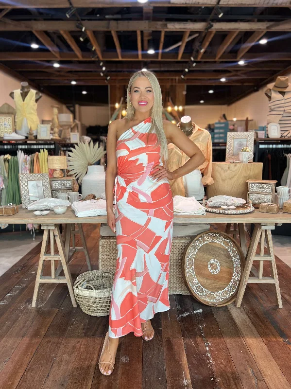 Jarrah Dress - Abstract Pink
