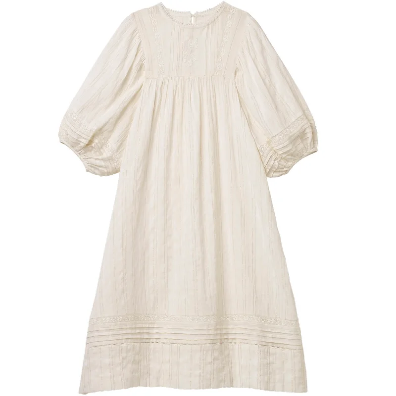 Jasmine Dress in Vintage White by Faune
