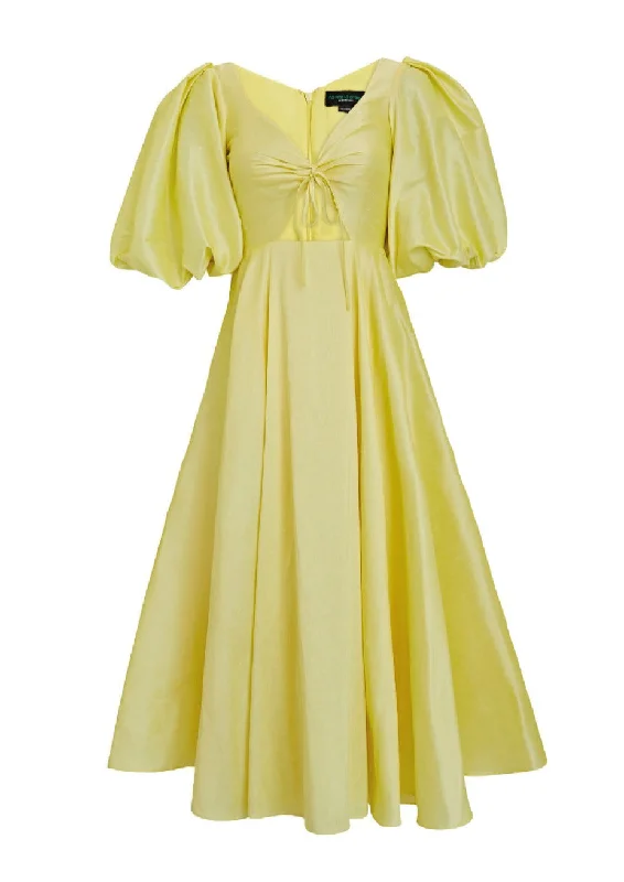 La Villa Dress In Soft Yellow