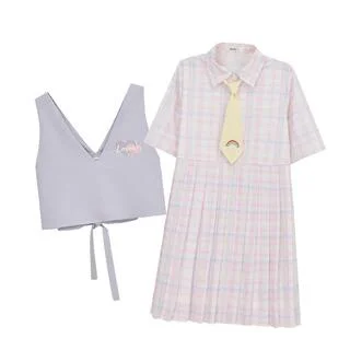 vest + dress