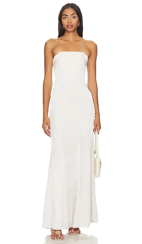 Lovers and Friends Micah Gown in Cream