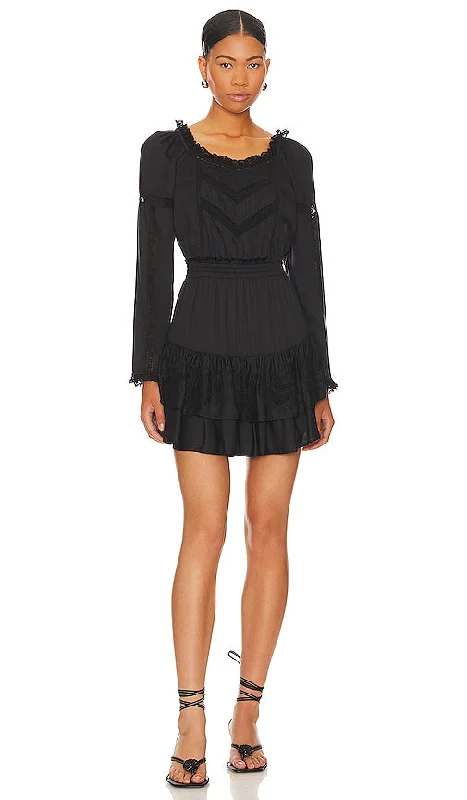 LoveShackFancy Sanaya Dress in Black