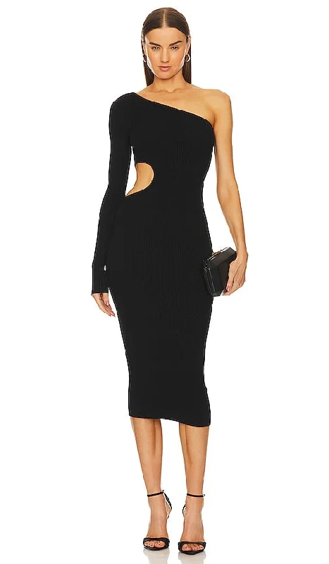 Michael Costello x REVOLVE Ida Knit Dress in Black