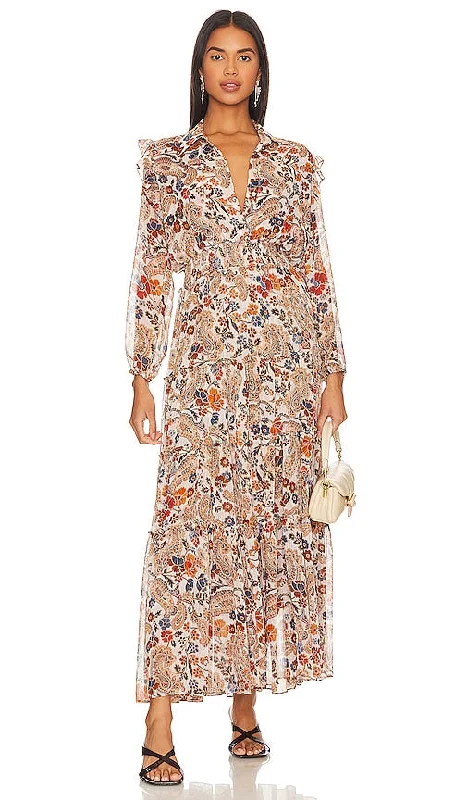 MISA Los Angeles X Revolve Ahreana Dress in Rust