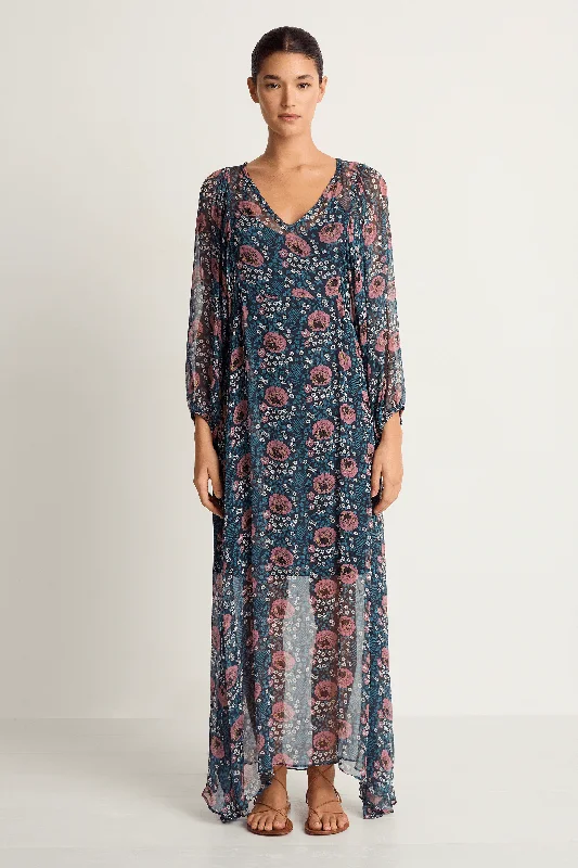 Natalie Martin Alice Dress - Vintage Flowers Indigo