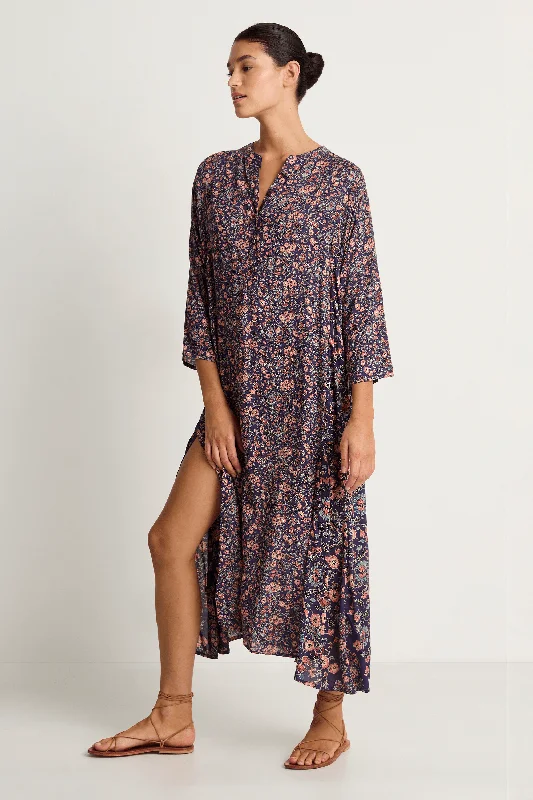 Natalie Martin Isobel Dress - Petite Fleur Aubergine