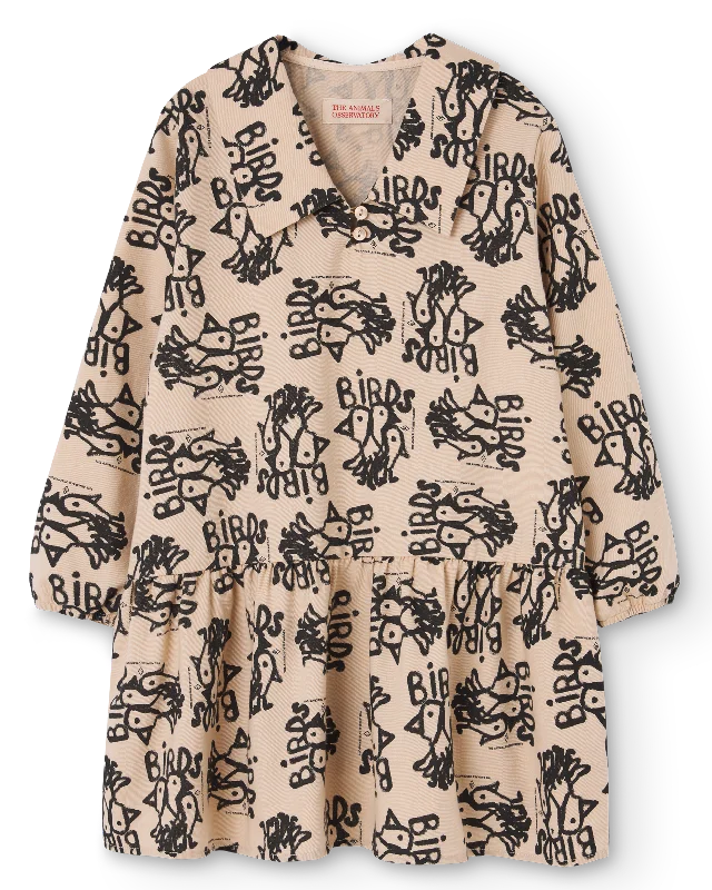 TAO The Animals Observatory FW24 Brown Birds Albatross Dress