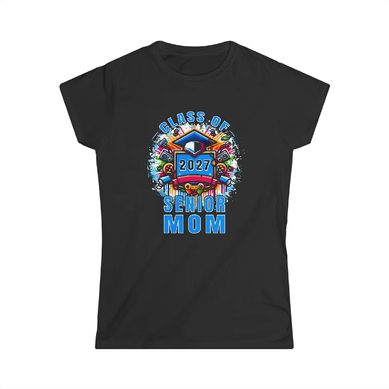 Class of 2027 Senior 2027 Graduation Vintage School Mom 2027 Womens T Shirts Polka Dot Checkered Tartan Class of 2027 Senior 2027 Graduation Vintage School Mom 2027 Womens T Shirts Polka Dot Checkered Tartan