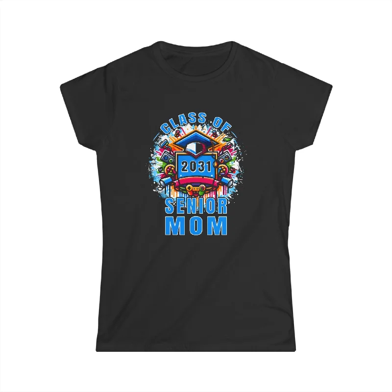 Class of 2031 Senior 2031 Graduation Vintage School Mom 2031 Shirts for Women Front Pockets Side Pockets Patch Pockets Class of 2031 Senior 2031 Graduation Vintage School Mom 2031 Shirts for Women Front Pockets Side Pockets Patch Pockets