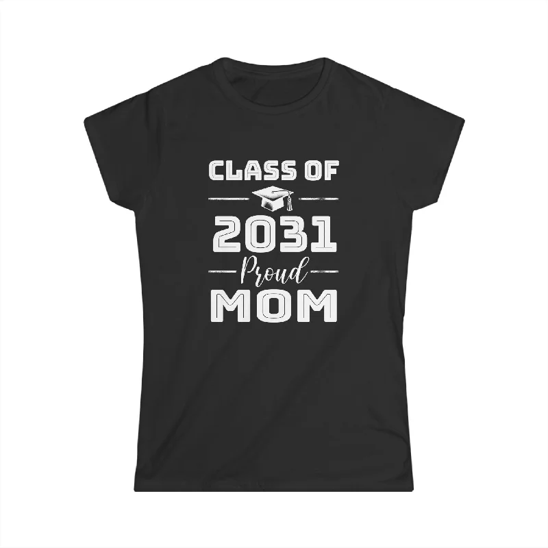 Class of 2031 Senior 2031 Graduation Vintage School Mom 2031 Womens T Shirt Hooded Caped Shawl Collar