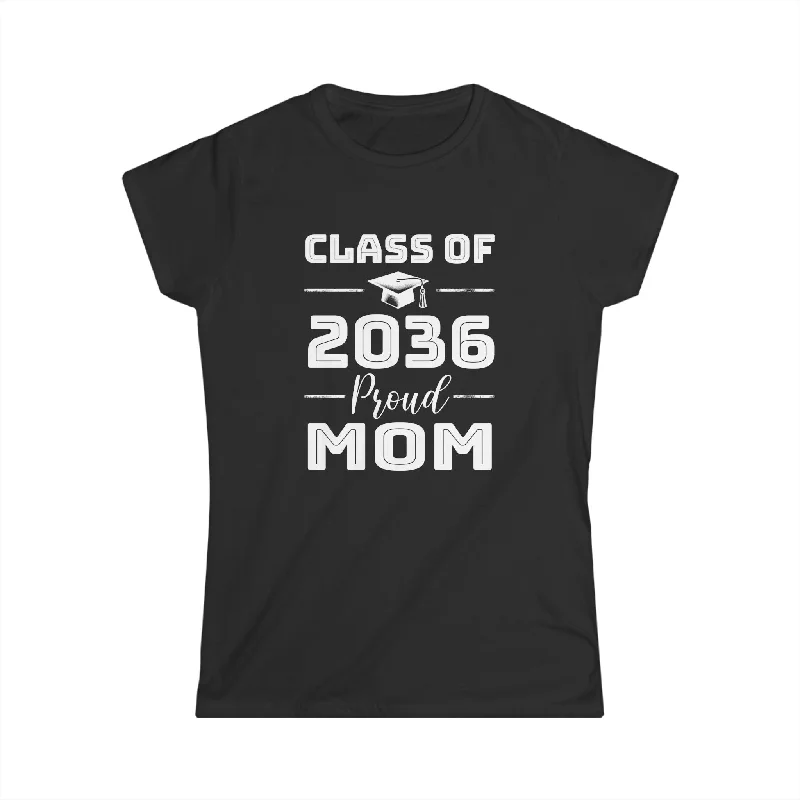 Class of 2036 Senior 2036 Graduation Vintage School Mom 2036 Shirts for Women Basic T-Shirt Crew Neck Short Sleeve Class of 2036 Senior 2036 Graduation Vintage School Mom 2036 Shirts for Women Basic T-Shirt Crew Neck Short Sleeve