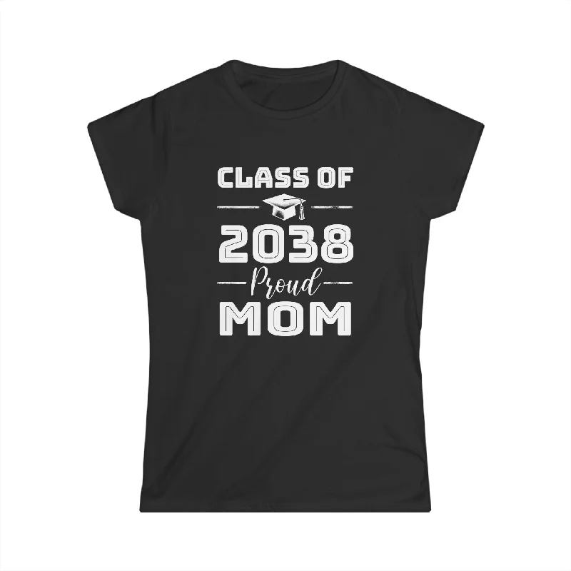 Class of 2038 Senior 2038 Graduation Vintage School Mom 2038 Womens T Shirt Graphic T-Shirt Round Neck Polyester Class of 2038 Senior 2038 Graduation Vintage School Mom 2038 Womens T Shirt Graphic T-Shirt Round Neck Polyester