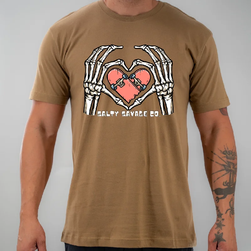 Salty Savage Unisex "Broken Boards Not Hearts" 100% Cotton Tee Houndstooth Herringbone Solid Salty Savage Unisex "Broken Boards Not Hearts" 100% Cotton Tee Houndstooth Herringbone Solid