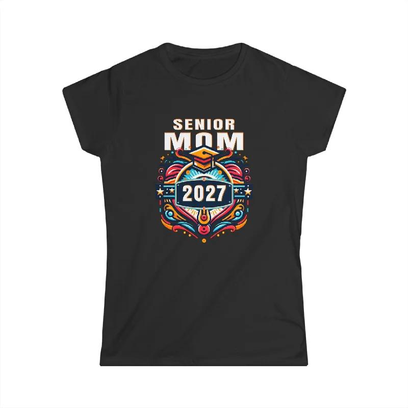 Mom Senior 2027 Class of 2027 Senior 27 Graduation 2027 Shirts for Women Real Fur Shearling Chenille Mom Senior 2027 Class of 2027 Senior 27 Graduation 2027 Shirts for Women Real Fur Shearling Chenille