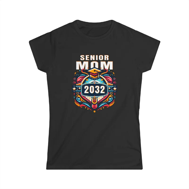 Mom Senior 2032 Class of 2032 Senior 32 Graduation 2032 Womens Shirt Polka Dot Checkered Tartan Mom Senior 2032 Class of 2032 Senior 32 Graduation 2032 Womens Shirt Polka Dot Checkered Tartan