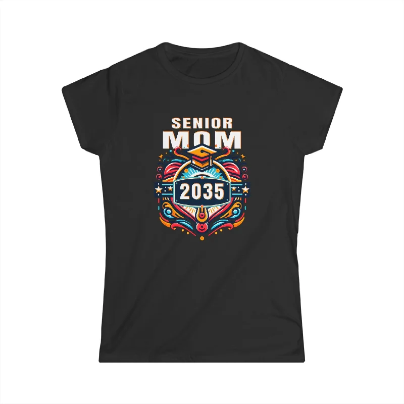 Mom Senior 2035 Class of 2035 Senior 35 Graduation 2035 Womens Shirts Notch Collar Peter Pan Collar Cowl Neck Mom Senior 2035 Class of 2035 Senior 35 Graduation 2035 Womens Shirts Notch Collar Peter Pan Collar Cowl Neck