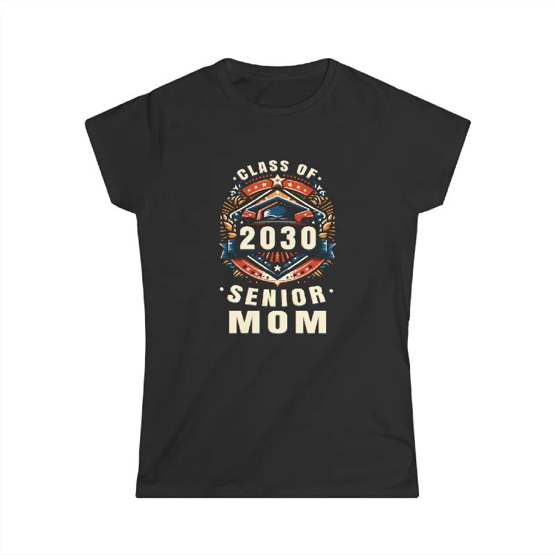 Proud Mom Class of 2030 Mom 2030 Graduate Senior Mom 2030 Womens Shirt Mesh Canvas Denim Proud Mom Class of 2030 Mom 2030 Graduate Senior Mom 2030 Womens Shirt Mesh Canvas Denim