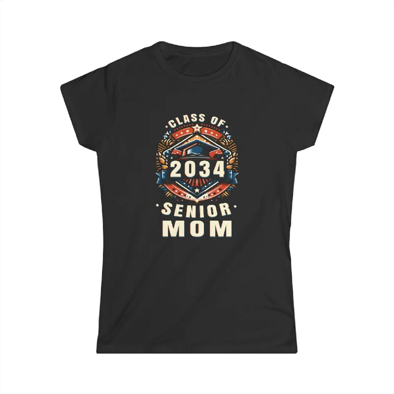 Proud Mom Class of 2034 Mom 2034 Graduate Senior Mom 2034 Womens T Shirt Cozy Warm Stylish Proud Mom Class of 2034 Mom 2034 Graduate Senior Mom 2034 Womens T Shirt Cozy Warm Stylish