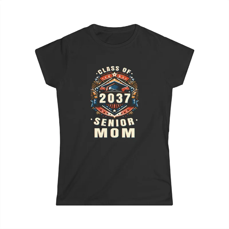 Proud Mom Class of 2037 Mom 2037 Graduate Senior Mom 2037 Womens Shirt Real Fur Shearling Chenille Proud Mom Class of 2037 Mom 2037 Graduate Senior Mom 2037 Womens Shirt Real Fur Shearling Chenille