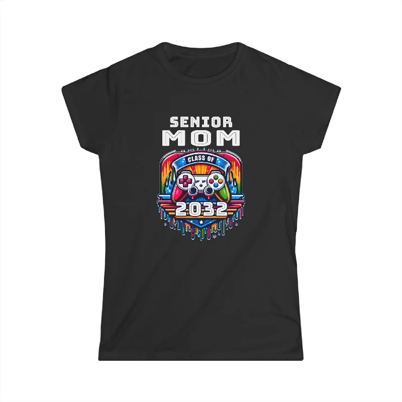 Proud Senior Mom Shirt Class of 2032 Decorations 2032 Shirts for Women Boxy Fit Fitted Loose Proud Senior Mom Shirt Class of 2032 Decorations 2032 Shirts for Women Boxy Fit Fitted Loose