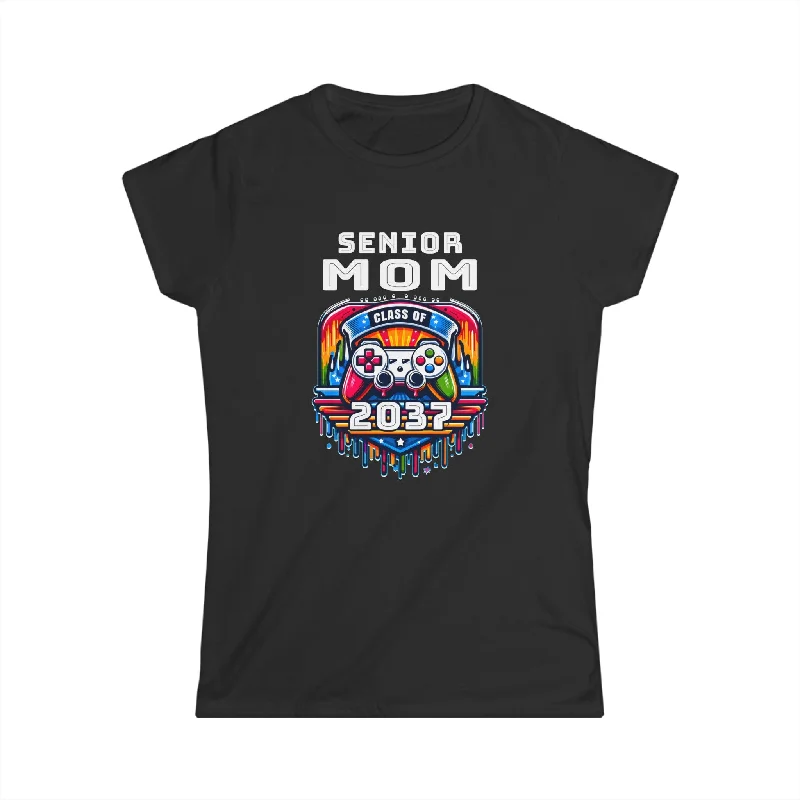 Proud Senior Mom Shirt Class of 2037 Decorations 2037 Womens Shirt Chenille Brocade Lace Proud Senior Mom Shirt Class of 2037 Decorations 2037 Womens Shirt Chenille Brocade Lace