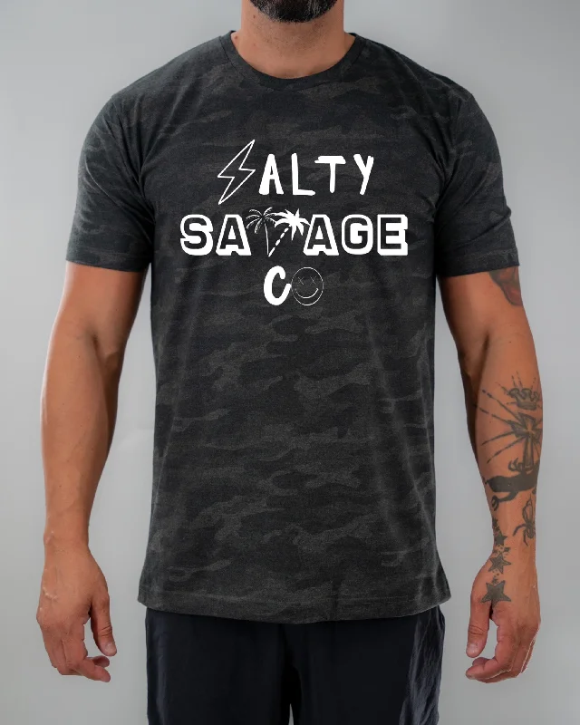 Salty Savage Unisex “90's Edition” Tee Zippered Front Buttoned Front Snap Front