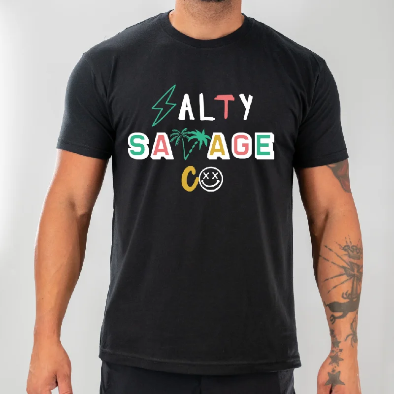 Salty Savage Unisex "90’s Logo" Tee | Beach Edition Lace Blend Ribbed Blend Corduroy Blend Salty Savage Unisex "90’s Logo" Tee | Beach Edition Lace Blend Ribbed Blend Corduroy Blend