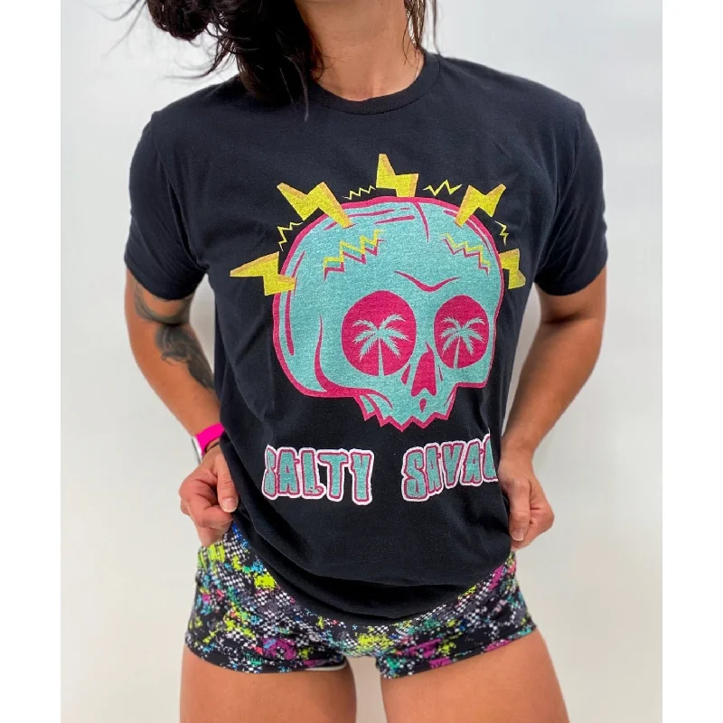 Salty Savage Unisex "Bolt Skull" Tee | Miami Vice Edition Oversized T-Shirt Spandex breathable Salty Savage Unisex "Bolt Skull" Tee | Miami Vice Edition Oversized T-Shirt Spandex breathable
