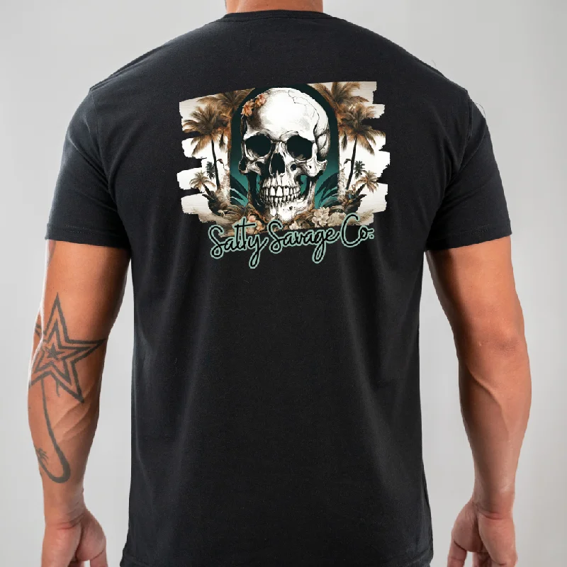 Salty Savage Unisex "Dead at Sea" Tee Houndstooth Herringbone Solid