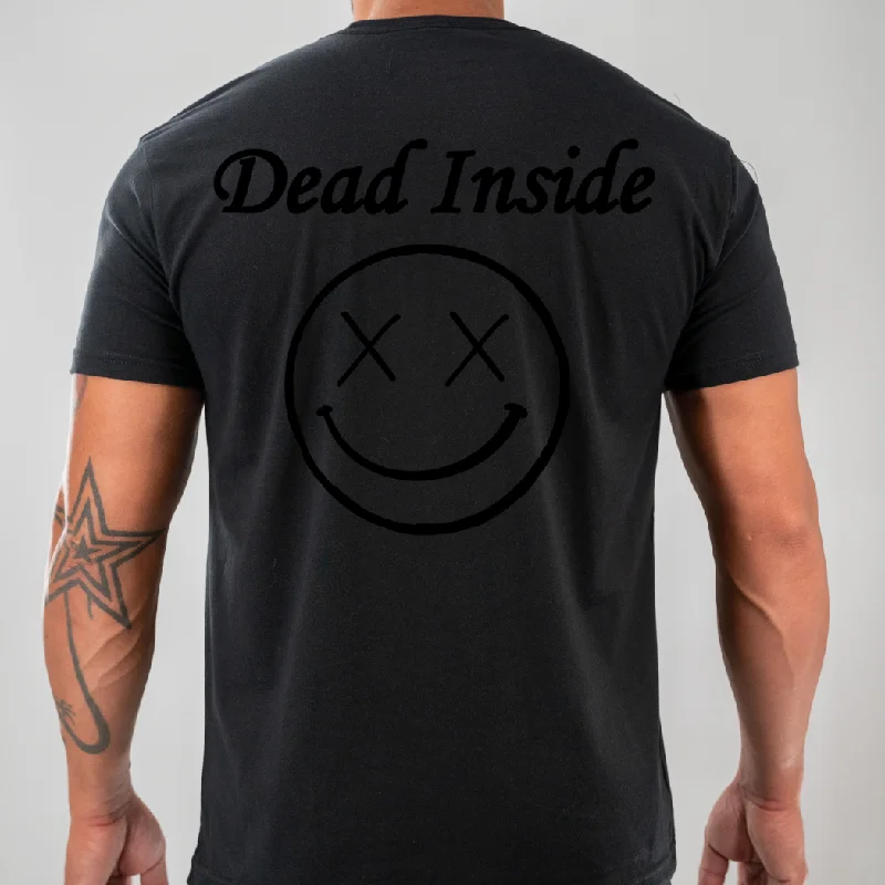 Salty Savage Unisex "Dead Inside" Tee | Black | V2 Mesh Fabric Canvas Fabric Denim Fabric Salty Savage Unisex "Dead Inside" Tee | Black | V2 Mesh Fabric Canvas Fabric Denim Fabric
