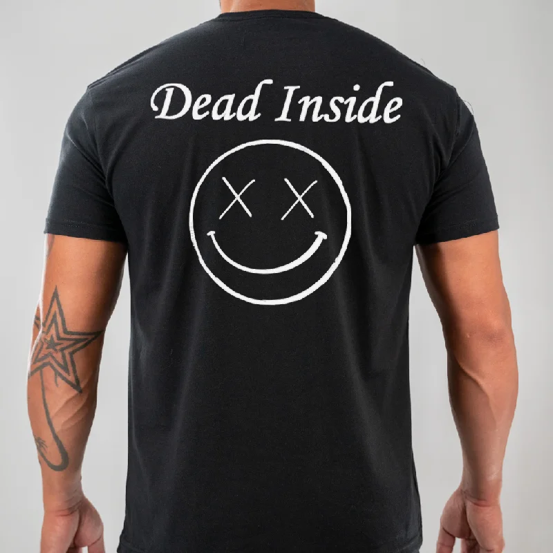 Salty Savage Unisex "Dead Inside" Tee | White | V2 Fleece Fabric Down Fabric Feather Fabric Salty Savage Unisex "Dead Inside" Tee | White | V2 Fleece Fabric Down Fabric Feather Fabric