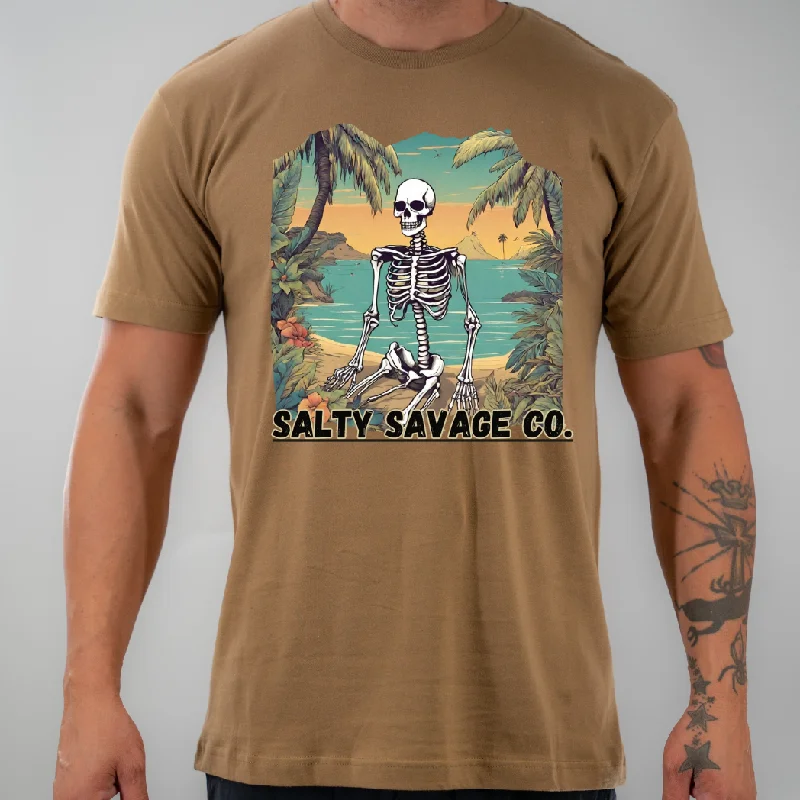 Salty Savage Unisex "Last Man Standing" 100% Cotton Tee Mesh Blend Leather Blend Suede Blend Salty Savage Unisex "Last Man Standing" 100% Cotton Tee Mesh Blend Leather Blend Suede Blend