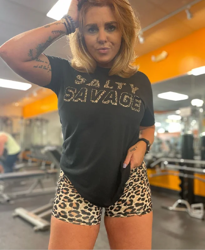 Salty Savage Unisex "Leopard Print Edition" Tee Welt Pockets Slit Pockets Flap Pockets Salty Savage Unisex "Leopard Print Edition" Tee Welt Pockets Slit Pockets Flap Pockets