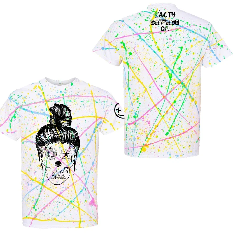 White Rainbow Splatter