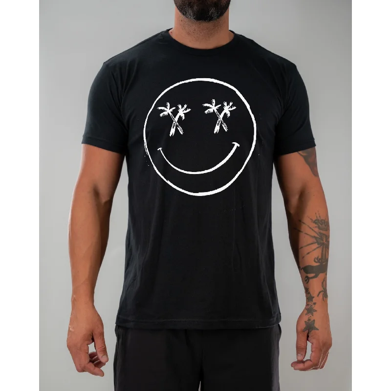 Salty Savage Unisex "Palm Smile" Tee Mesh Fabric Canvas Fabric Denim Fabric