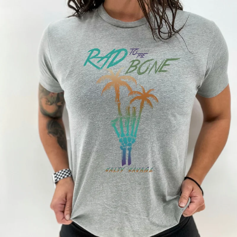 Salty Savage Unisex "Rad to the Bone” Tee Satin Blend Silk Blend Wool Blend