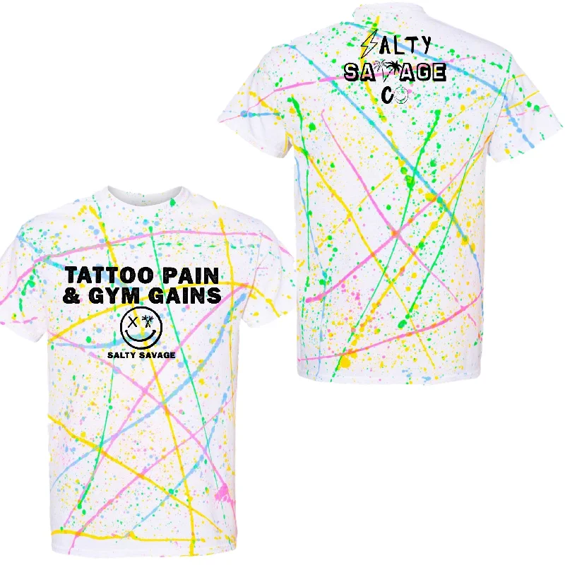 White Rainbow Splatter
